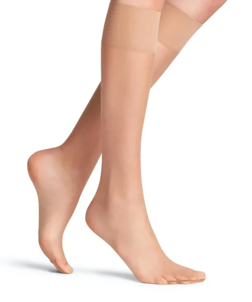 FALKE Shelina 12 DEN dames kniekousen, beige (sun)