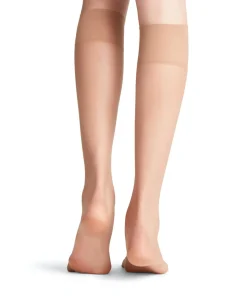 FALKE Shelina 12 DEN dames kniekousen, beige (sun)