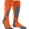 FALKE SK4 Advanced Compression Light heren skiing kniekousen, grijs (flash orange)