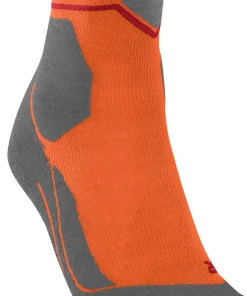 FALKE SK4 Advanced Compression Light heren skiing kniekousen, grijs (flash orange)