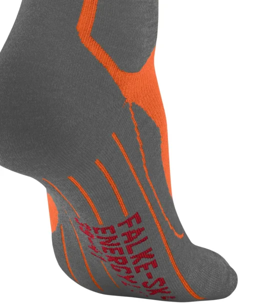 FALKE SK4 Advanced Compression Light heren skiing kniekousen, grijs (flash orange)