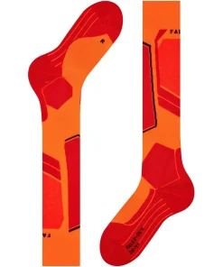FALKE SK4 Advanced heren skiing kniekousen, oranje (flash orange)
