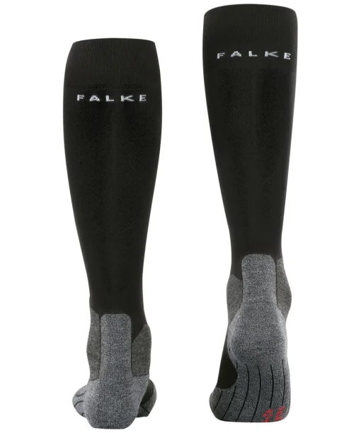 FALKE SK5 Expert heren skiing kniekousen, zwart (black-lightning)