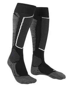 FALKE SK2 Intermediate Vegan heren skiing kniekousen, zwart (black-mix)