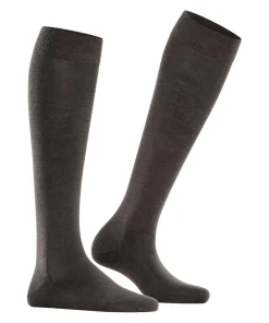 FALKE Softmerino dames kniekousen, bruin (dark brown)