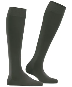 FALKE Softmerino dames kniekousen, olijfgroen (military)