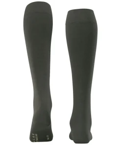 FALKE Softmerino dames kniekousen, olijfgroen (military)