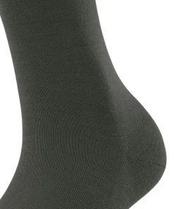 FALKE Softmerino dames kniekousen, olijfgroen (military)