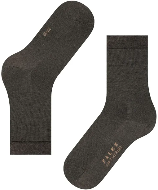 FALKE Softmerino damessokken, bruin (dark brown)