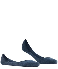 FALKE Step Medium Cut dames kousenvoetjes, donkerblauw (navy melangeange)