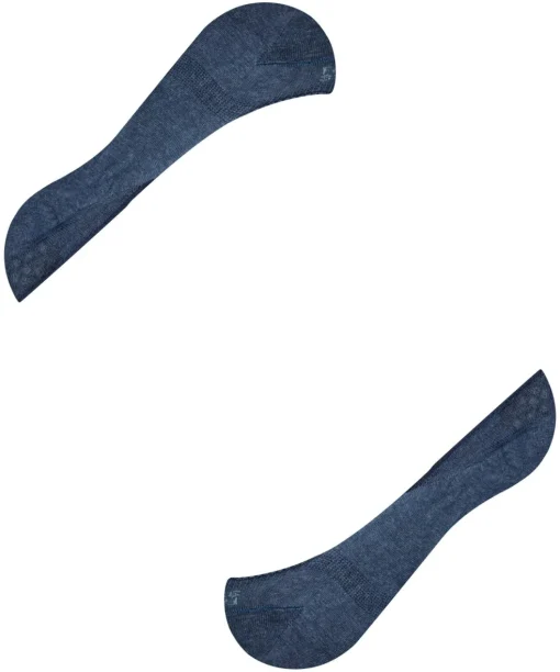 FALKE Step Medium Cut dames kousenvoetjes, donkerblauw (navy melangeange)