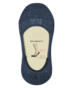 FALKE Step Medium Cut dames kousenvoetjes, donkerblauw (navy melangeange)