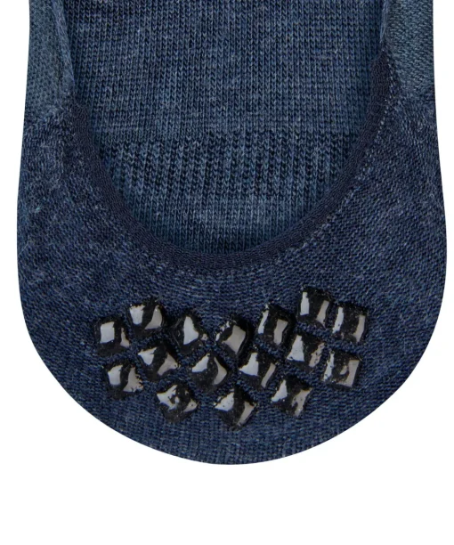 FALKE Step Medium Cut dames kousenvoetjes, donkerblauw (navy melangeange)