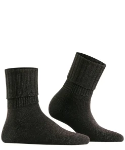 FALKE Striggings Rib damessokken, antraciet grijs (anthra.mel)