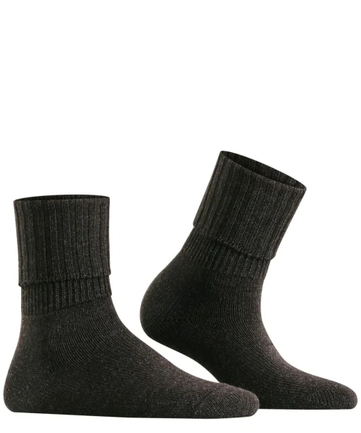 FALKE Striggings Rib damessokken, antraciet grijs (anthra.mel)
