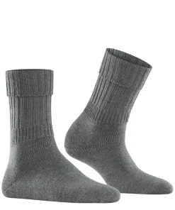 FALKE Striggings Rib damessokken, donkergrijs (dark grey)