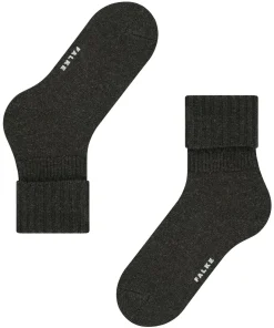 FALKE Striggings Rib damessokken, antraciet grijs (anthra.mel)