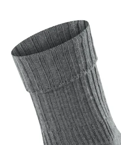 FALKE Striggings Rib damessokken, donkergrijs (dark grey)