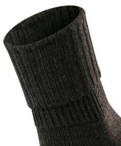 FALKE Striggings Rib damessokken, antraciet grijs (anthra.mel)