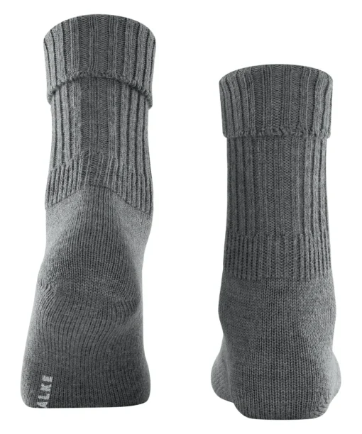 FALKE Striggings Rib damessokken, donkergrijs (dark grey)