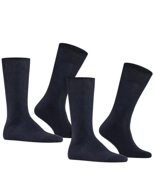 FALKE Swing 2-Pack herensokken (2-pack), blauw (dark navy)