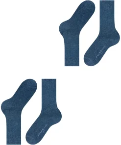 FALKE Swing 2-Pack herensokken, blauw (navyblue m)