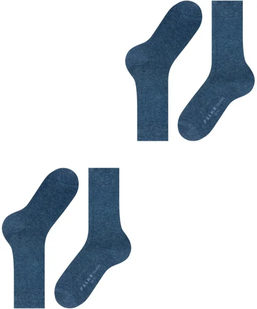 FALKE Swing 2-Pack herensokken, blauw (navyblue m)