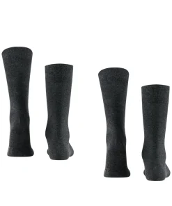 FALKE Swing 2-Pack herensokken (2-pack), antraciet (anthra.mel)