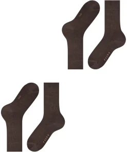 FALKE Swing 2-Pack herensokken (2-pack), bruin (brown)