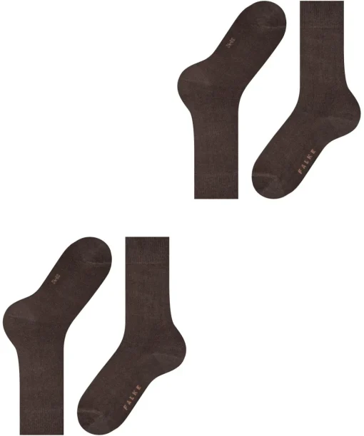 FALKE Swing 2-Pack herensokken (2-pack), bruin (brown)