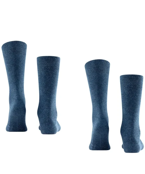 FALKE Swing 2-Pack herensokken, blauw (navyblue m)