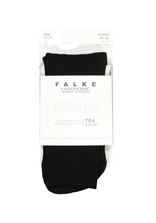 FALKE TE4 Short dames tennissokken, zwart
