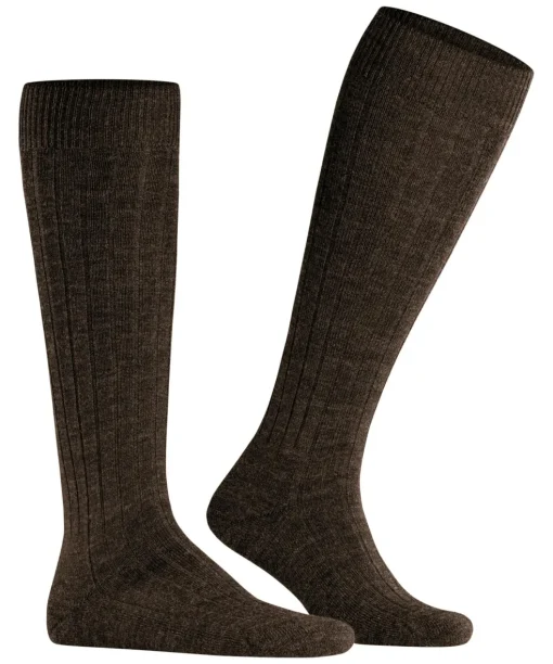 FALKE Teppich im Schuh heren kniekousen, bruin (dark brown)
