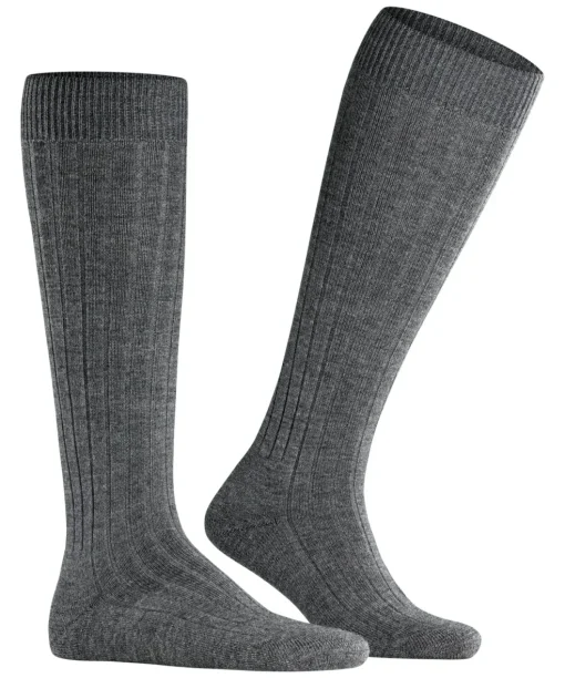 FALKE Teppich im Schuh heren kniekousen, grijs (dark grey)