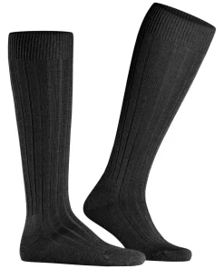 FALKE Teppich im Schuh heren kniekousen, zwart (black)