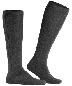 FALKE Teppich im Schuh heren kniekousen, antraciet (anthra.mel)