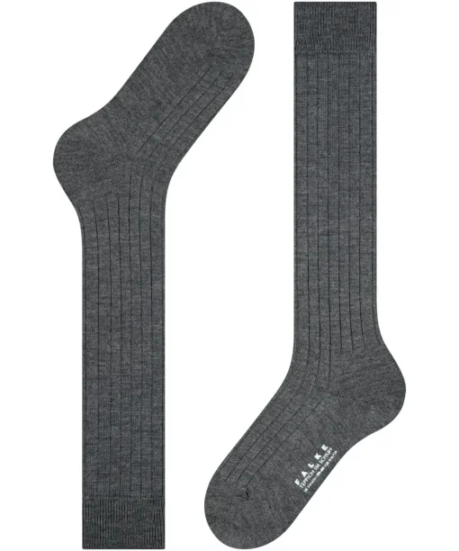 FALKE Teppich im Schuh heren kniekousen, grijs (dark grey)