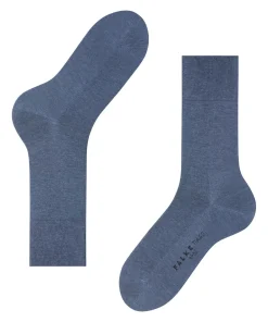 FALKE Tiago herensokken, jeansblauw melange (denim melange)