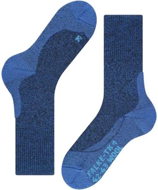 FALKE TK1 Adventure Wool heren trekking sokken, blauw (yve)