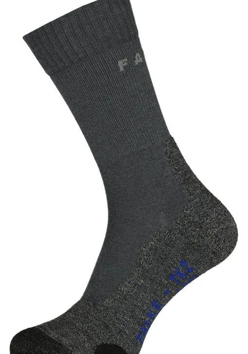 FALKE TK2 Cool dames wandelsokken, grijs (asphalt melange)