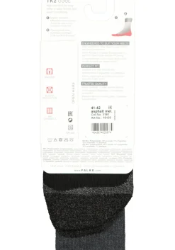FALKE TK2 Cool dames wandelsokken, grijs (asphalt melange)