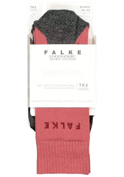 FALKE TK2 Cool dames wandelsokken, licht roze (berry mix)