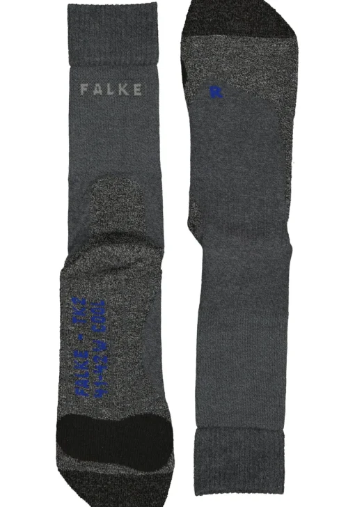FALKE TK2 Cool dames wandelsokken, grijs (asphalt melange)