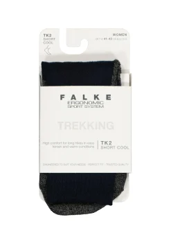 FALKE TK2 Cool Short dames wandelsokken, marine-mix