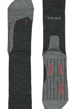 FALKE TK5 dames wandelsokken, antraciet grijs (asphalt melange)