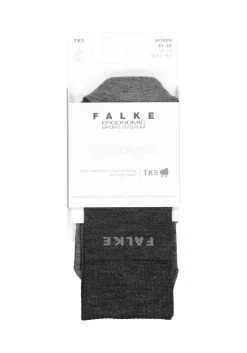 FALKE TK5 dames wandelsokken, antraciet grijs (asphalt melange)