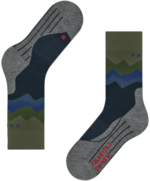 FALKE TK2 Explore heren trekking sokken, blauw (space blue)