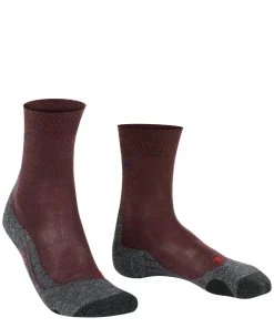 FALKE TK2 Explore Melange dames trekking sokken, rood (winetasting)