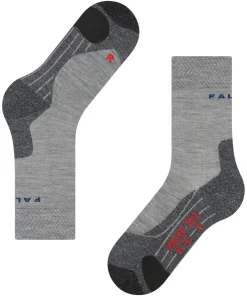 FALKE TK2 Explore Melange heren trekking sokken, grijs (m.grey melange)