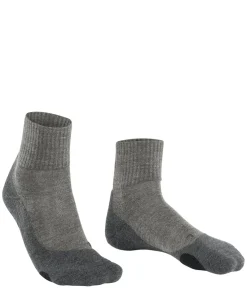 FALKE TK2 Explore Wool Short herensokken kort, grijs (kitt mouline)